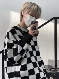 GOT7 BamBam-Inspired Checkered Sweater product