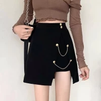 Blackpink Jennie-Inspired Black Skirt with Chain product