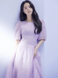 Lilac Blackpink Jisoo-inspired Midi Casual dress product
