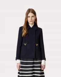 TEXTURE DOUBLE CREPE PEACOAT product