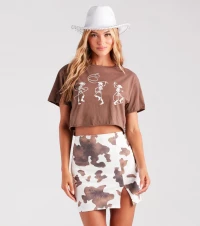 Rodeo Skeleton Graphic Crop Tee product