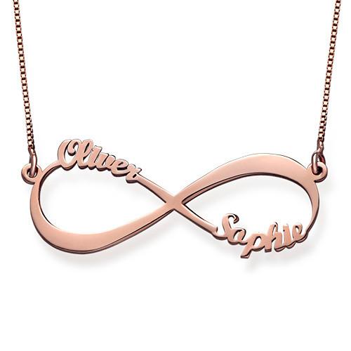 Infinity Name Necklace in Rose Gold Plating