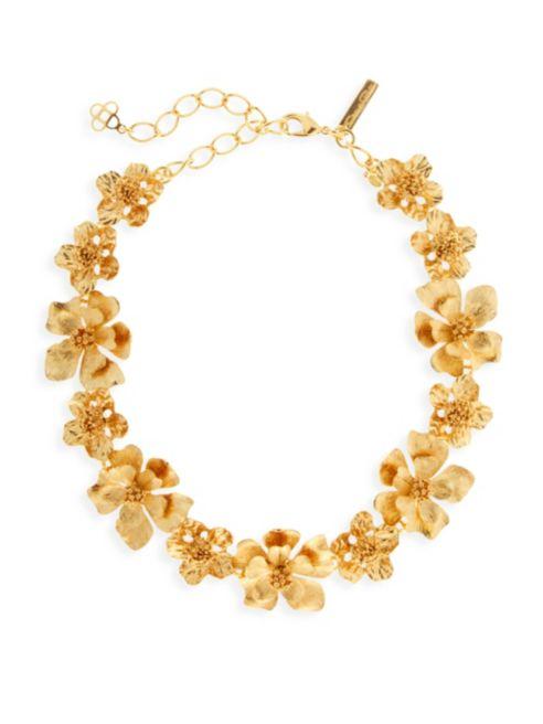 Oscar de la Renta Classic Goldtone Flower Necklace