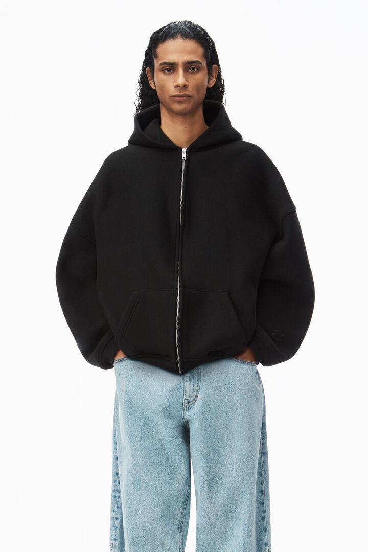 star zip up hoodie in dense fleece