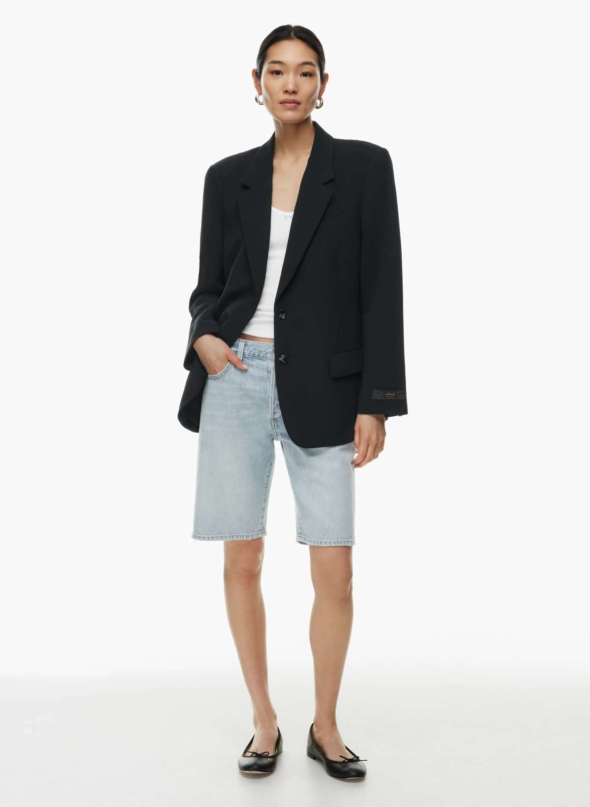 Wilfred Francis Blazer Relaxed single-breasted crepe blazer