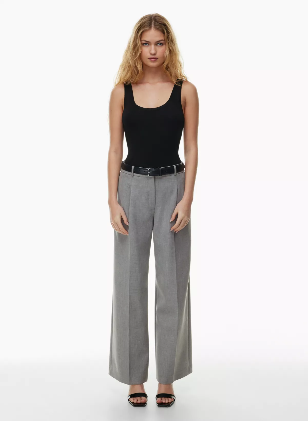 Babaton Decade Pant Relaxed, mid-rise wide-leg softly structured pants