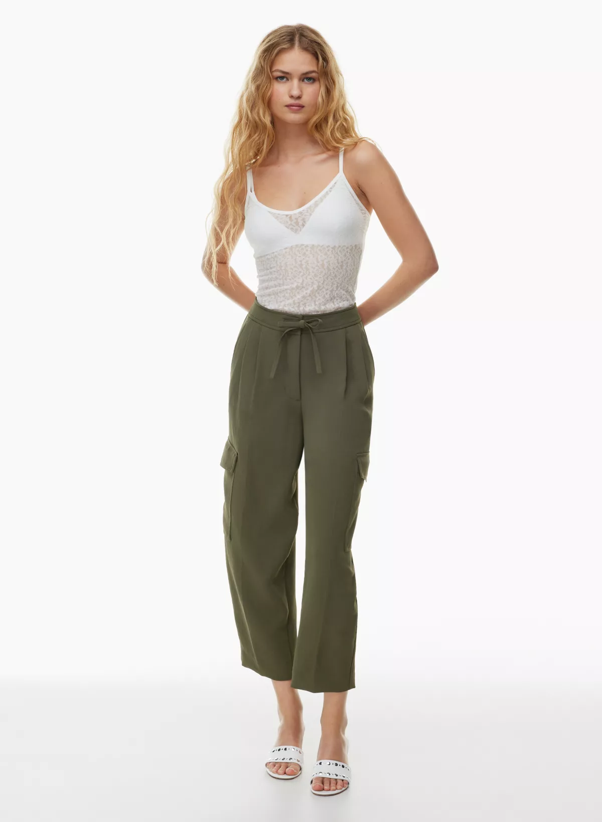 Wilfred Shift Cargo Pant Relaxed barrel-leg crepe cargo pants