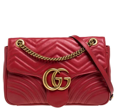 Gucci GG Marmont matelassé Medium Leather Shoulder Bag One Size