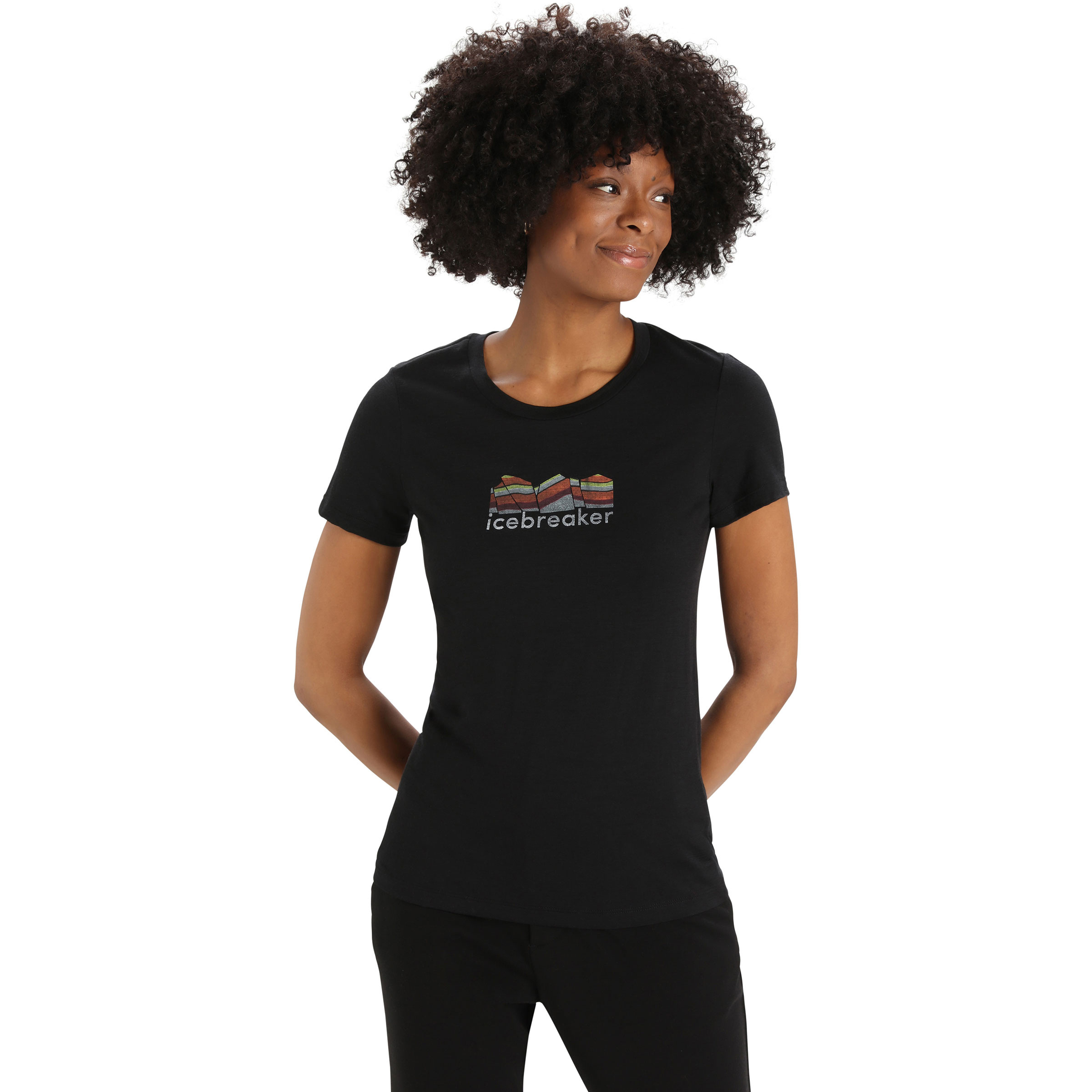 icebreaker Women's Tech Lite II Mountain Geology T-Shirt