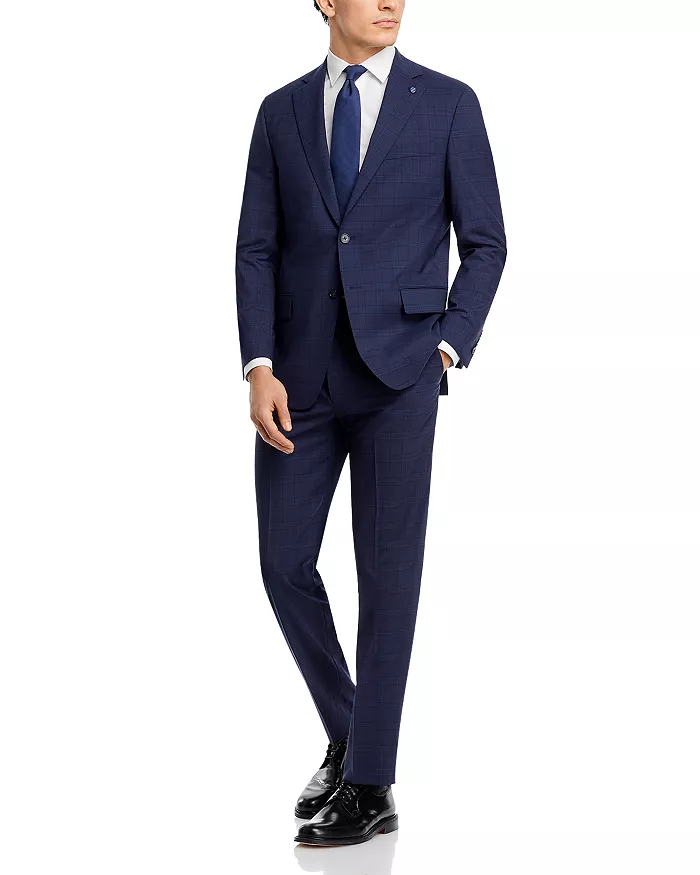 Hart Schaffner Marx New York Plaid Regular Fit Suit