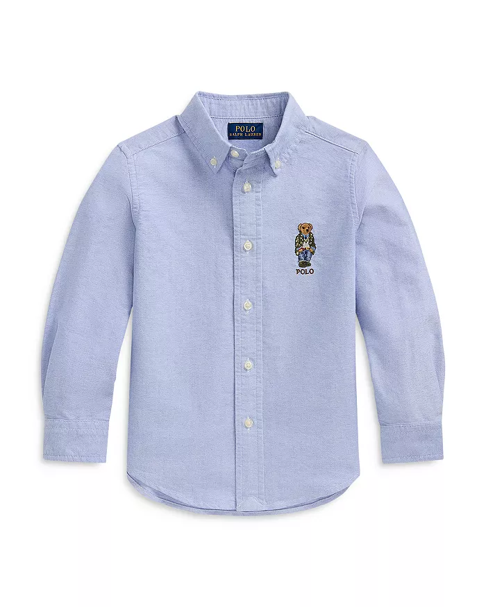Polo Ralph Lauren Boys' Polo Bear Cotton Oxford Shirt - Little Kid