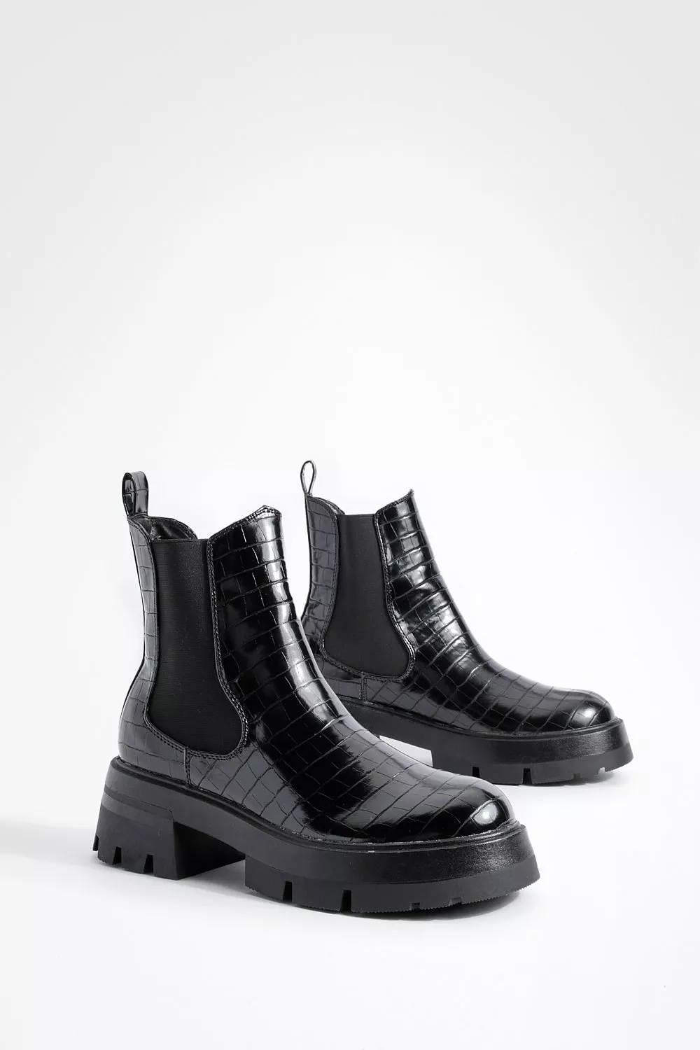 CLEATED SOLE CHUNKY CHELSEA BOOTS