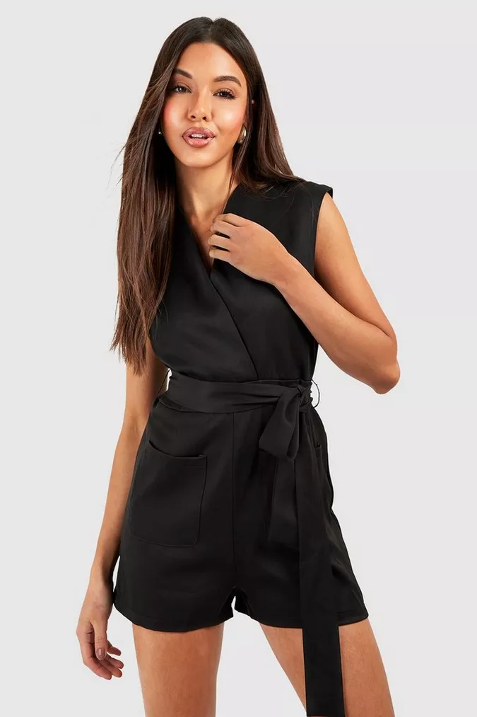 TAILORED WRAP PLAYSUIT