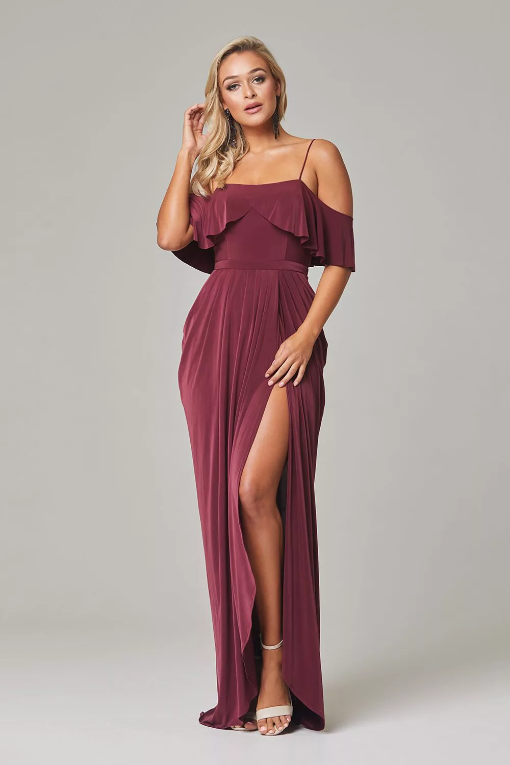 ARIANNA BRIDESMAID DRESS BY TANIA OLSEN – WINE RED