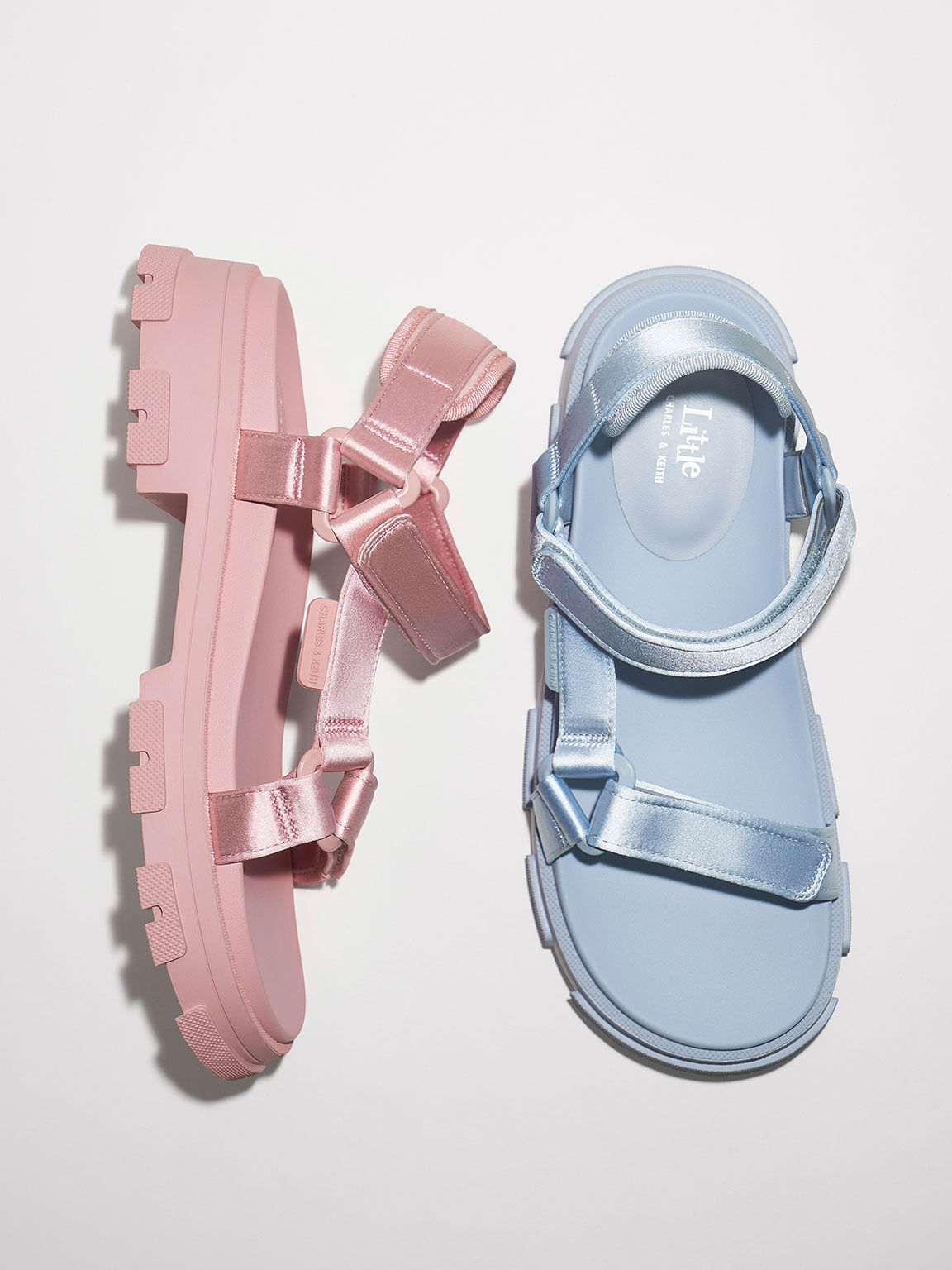 Girls' Satin Sports Sandals - Pink