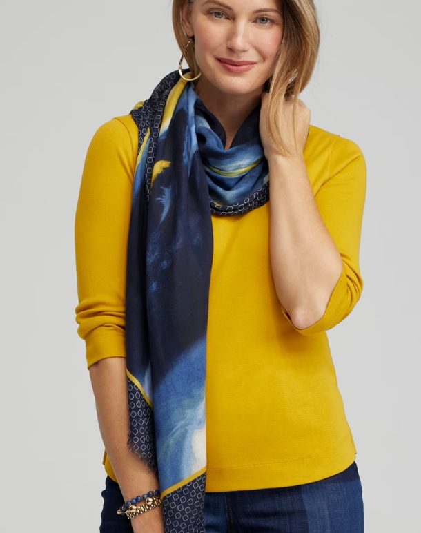 Abstract Watercolor Oblong Scarf