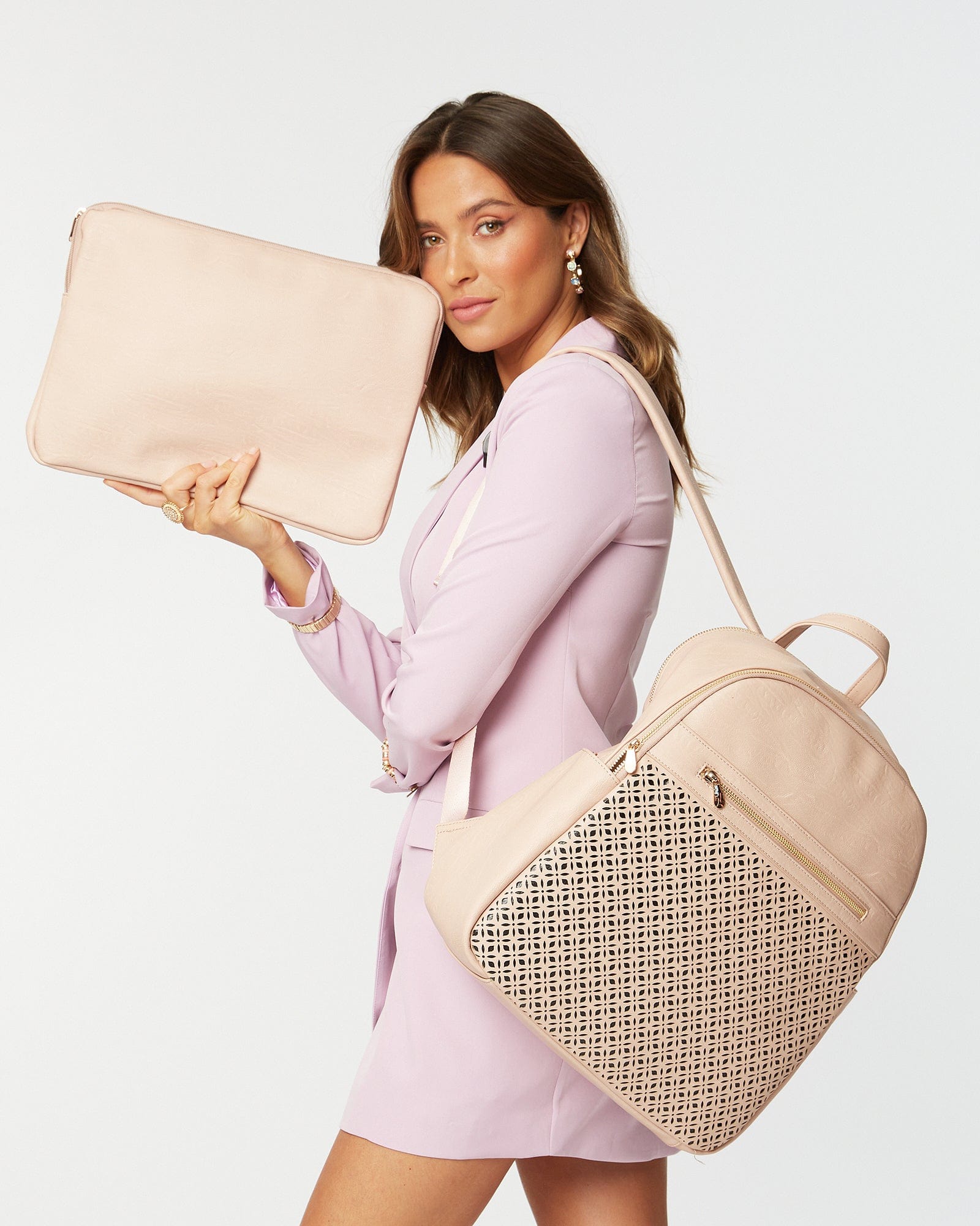 Pink Tabea Laptop Backpack