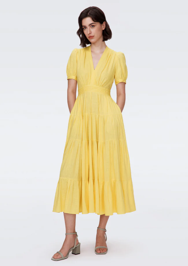 Darby Dress in Lemon