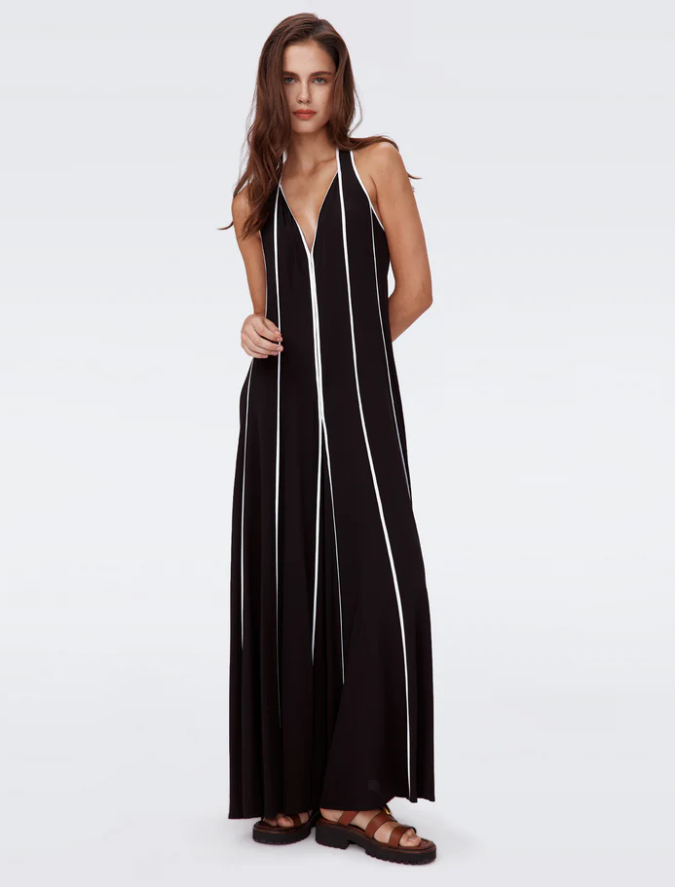 Jasper Jumpsuit in Black and Ivory