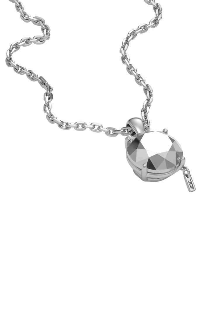 Dl1355040 Jewel Sterling Silver Diamond Cut Necklace