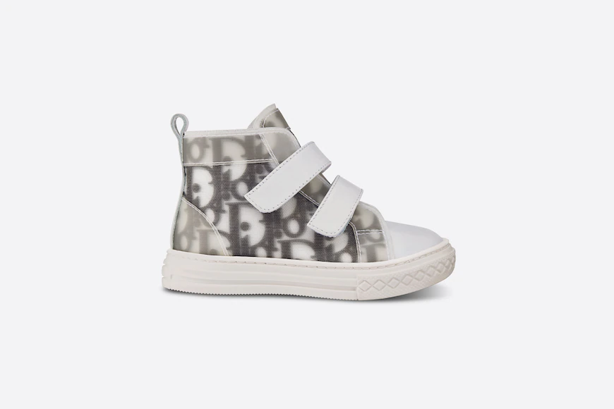 B23 BABY HIGH-TOP SNEAKER White and Black Dior Oblique Technical Fabric