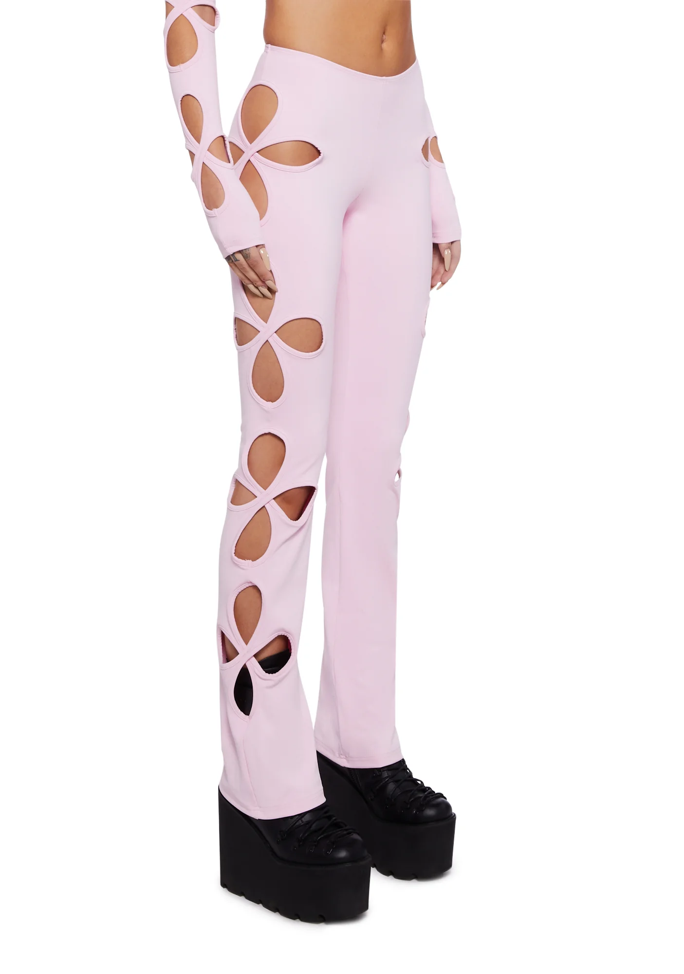Club Exx Star Child Cut-Out Pants - Pink
