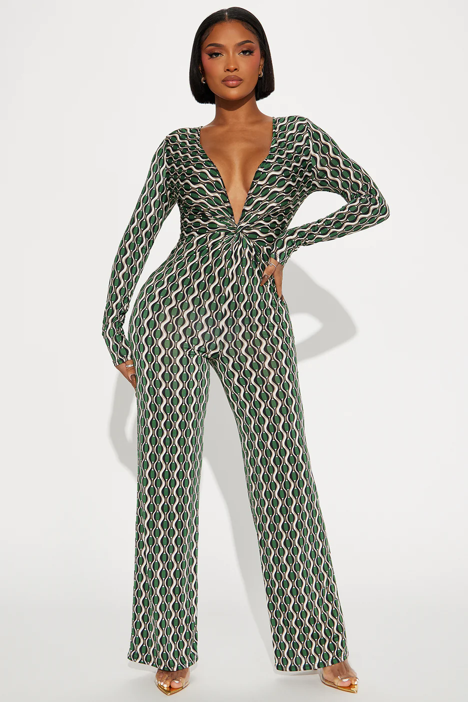 Making Moments Jumpsuit - Green/combo