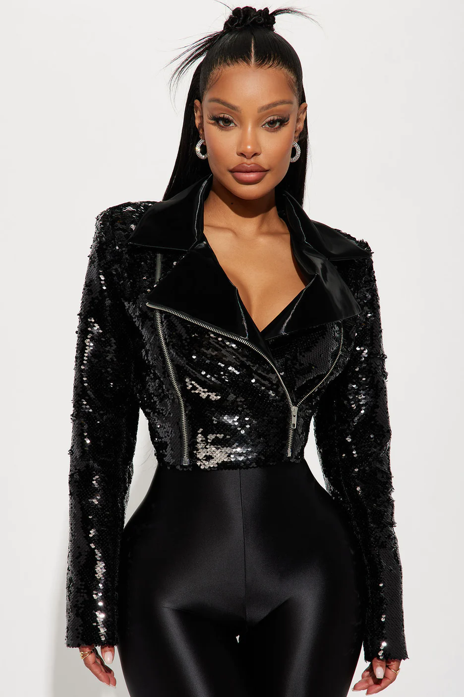 Out For The Night Sequin Jacket - Black
