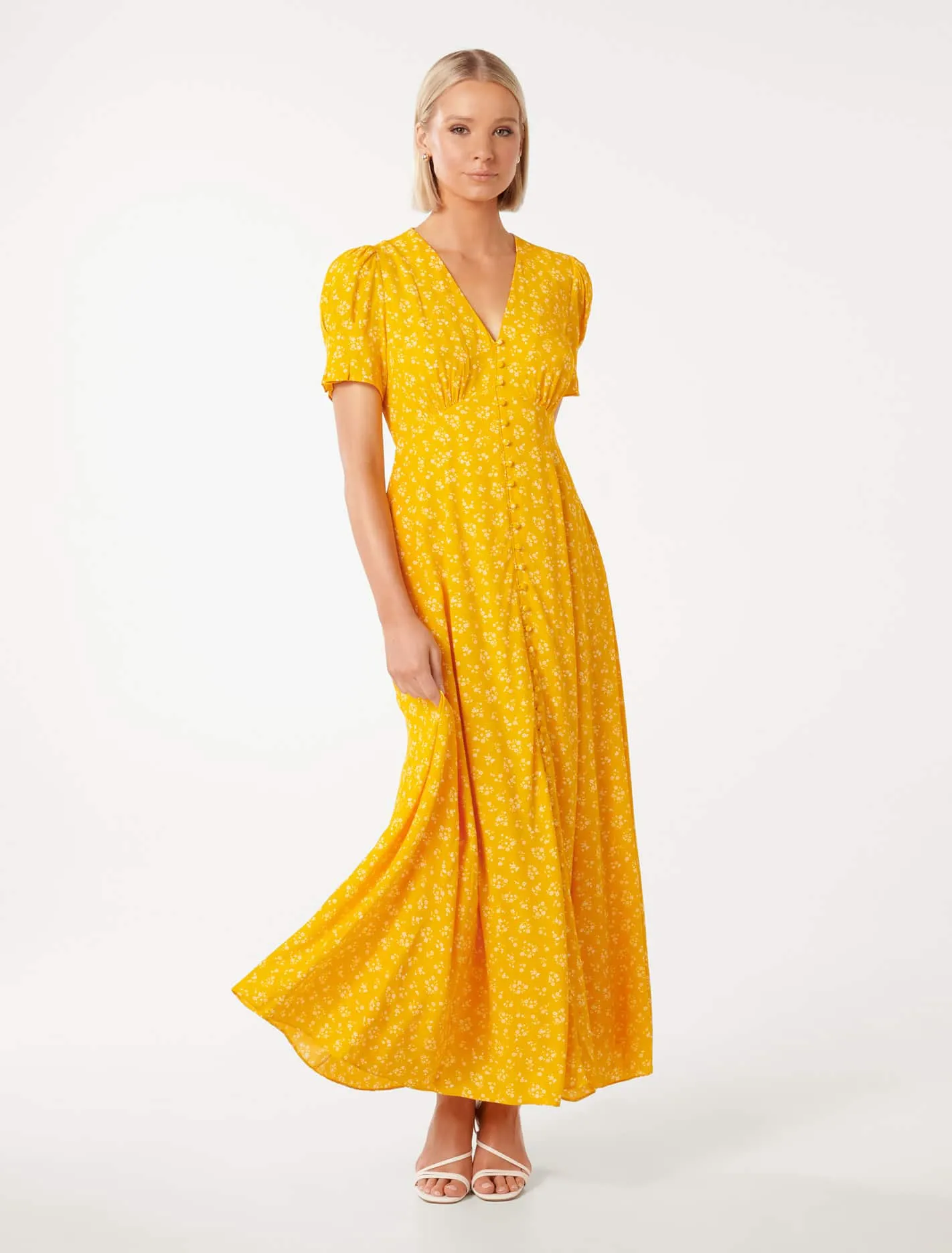 Saffron Printed Sun Dress