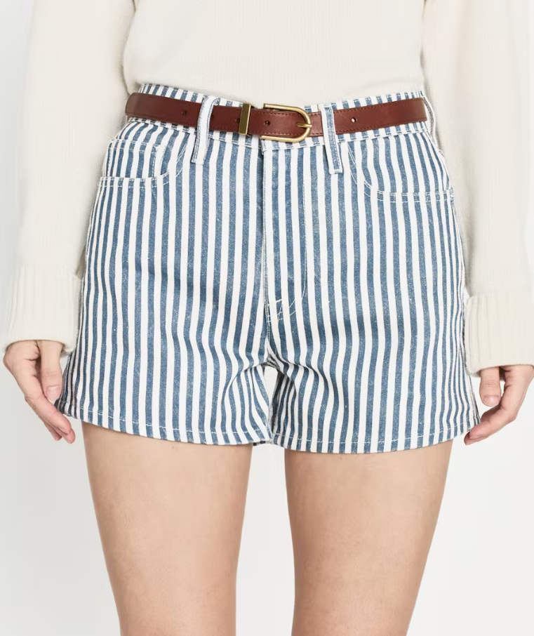 The Vintage Relaxed Short in Seaport Stripe