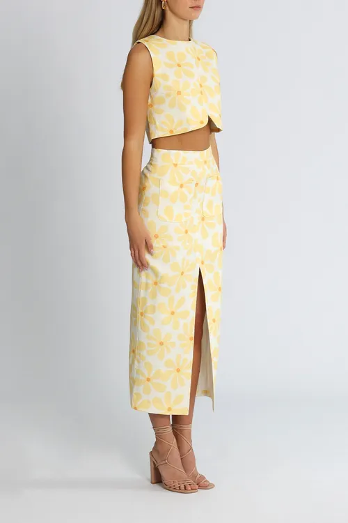BY JOHNNY  Callie Sun Crop And Skirt Set