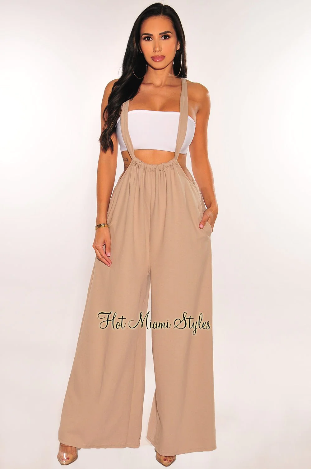 ZAFUL High Rise Tie Waist Ribbed Jogger Pants In COFFEE