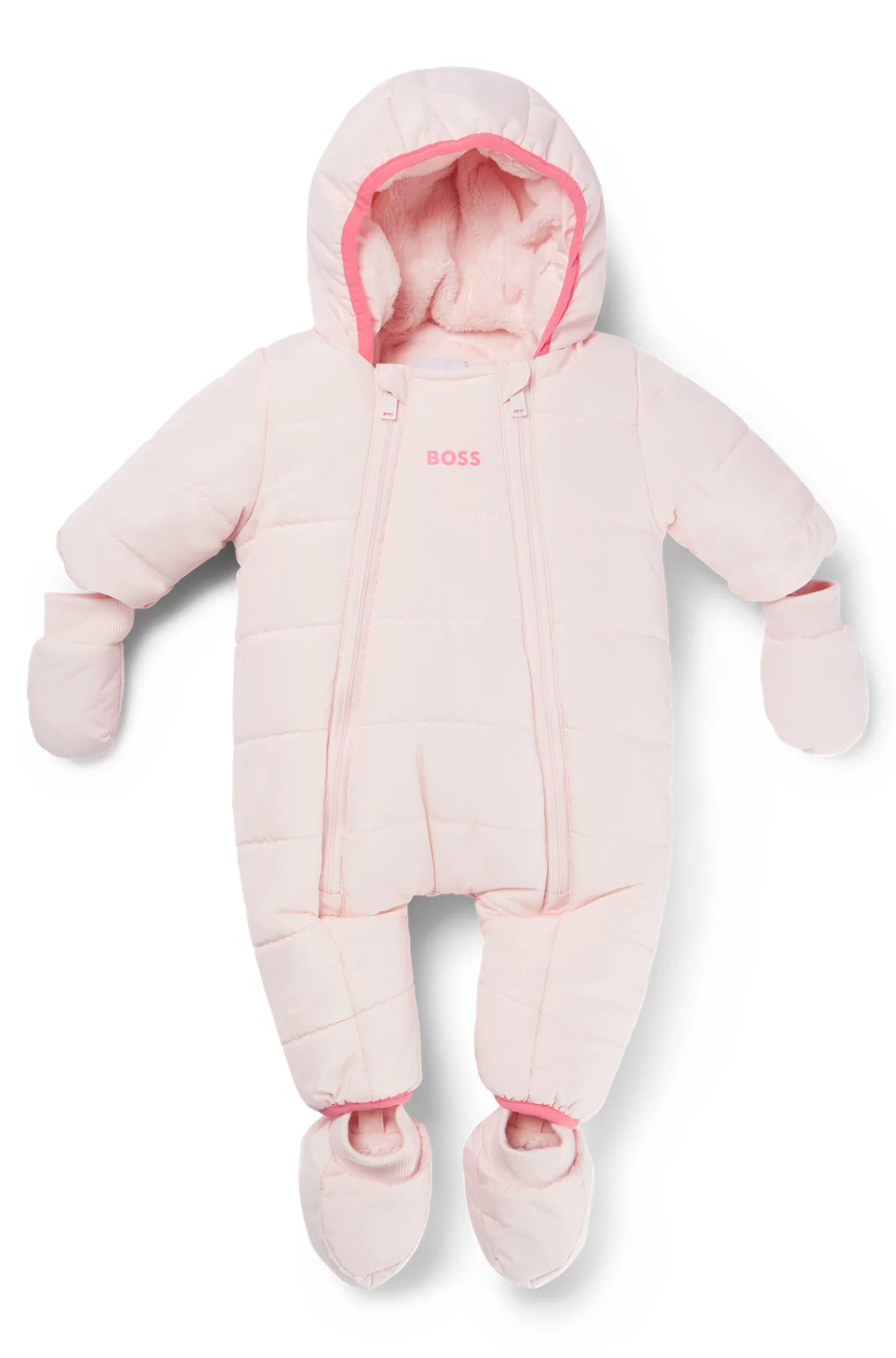 BABY WATER-REPELLENT SNOWSUIT WITH DETACHABLE MITTENS AND SLIPPERS