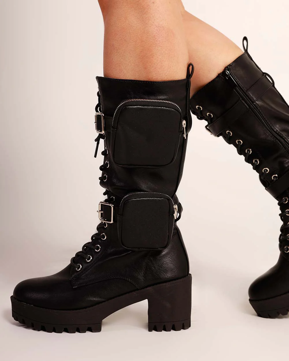 Renegade Lace Up Boots with Pouch