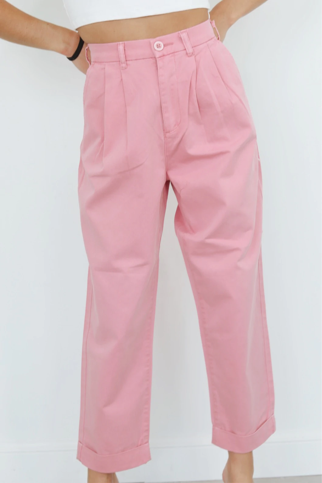 LUCCA Pink Pleated Trouser
