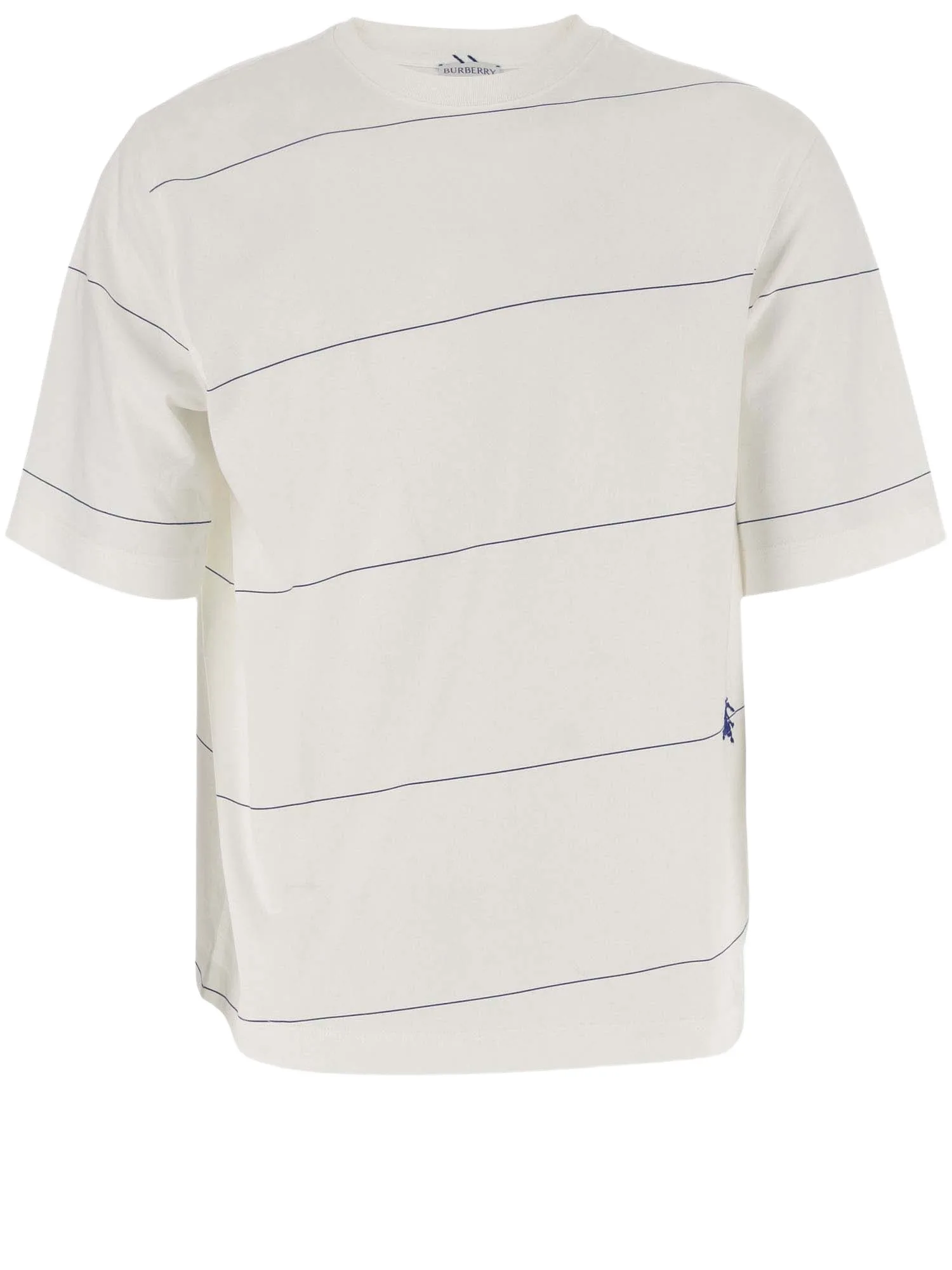 Burberry Cotton T-shirt With Striped Pattern