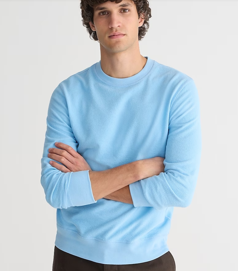Long-sleeve textured sweater-tee