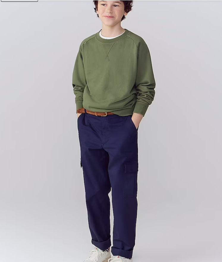 Kids' cargo pant in stretch twill