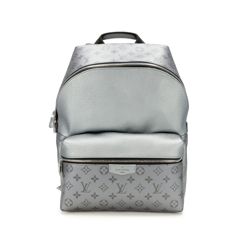 Louis Vuitton Grey Monogram Coated Canvas Taigarama Grey Discovery Backpack PM Silver Hardware, 2021