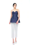 STRAPLESS MIKADO TOP AND PANTS