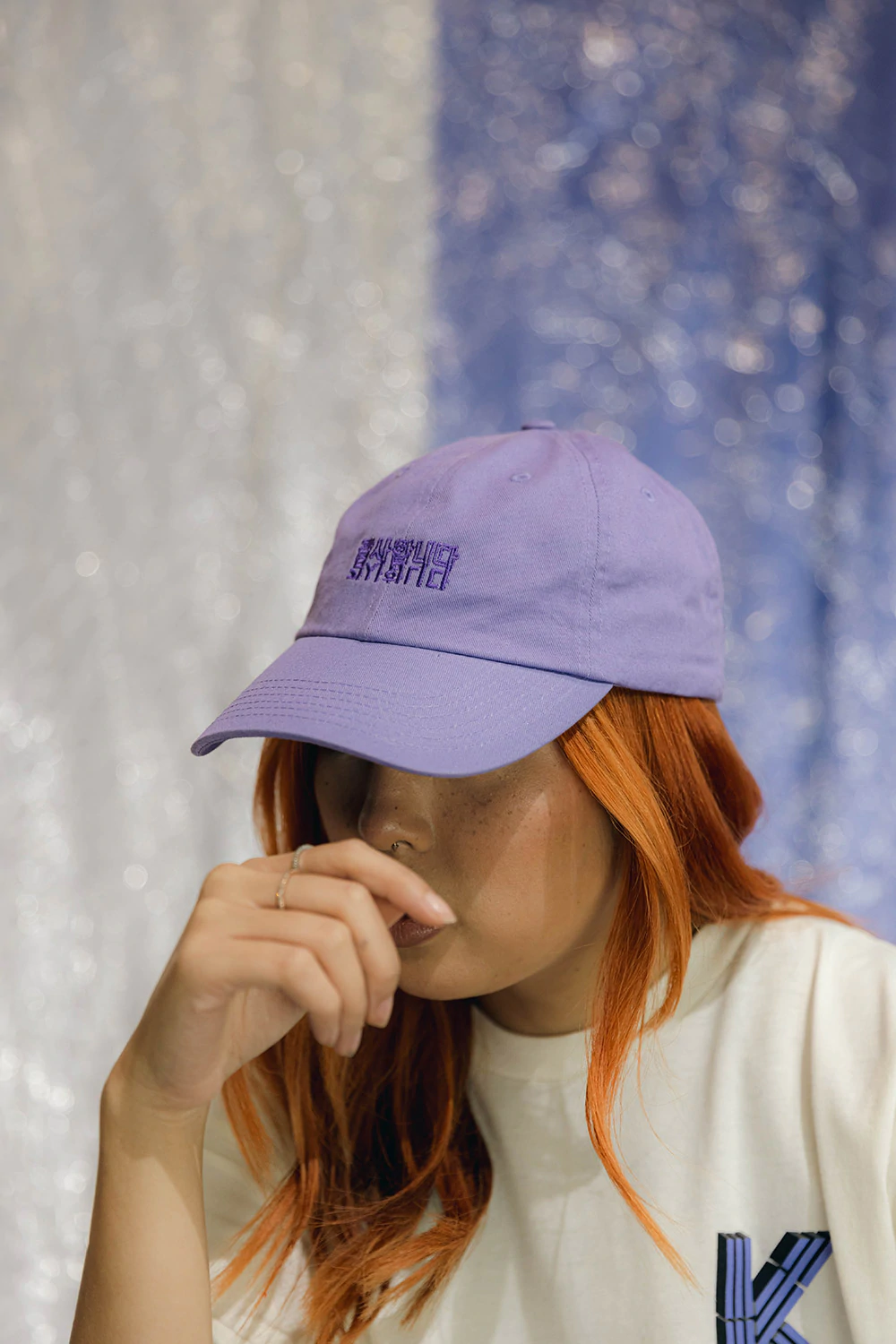 HAVE A NICE DAY DAD HAT (PURPLE ON PURPLE)