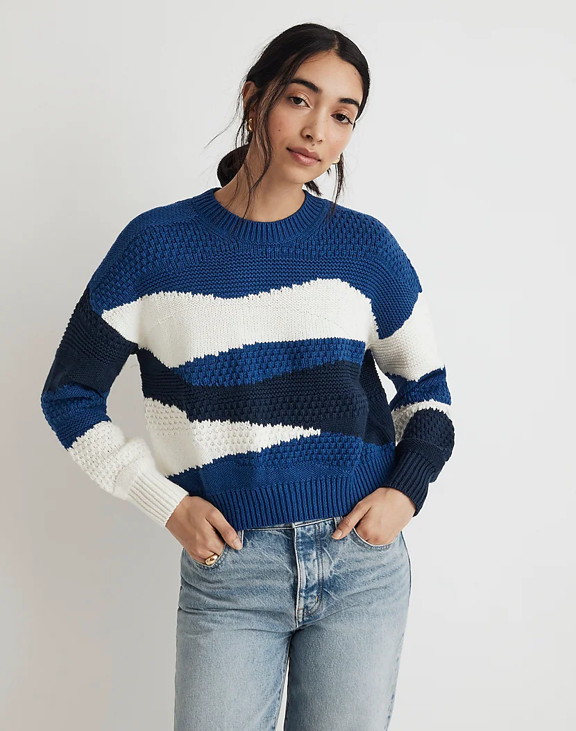 Intarsia Crewneck Sweater