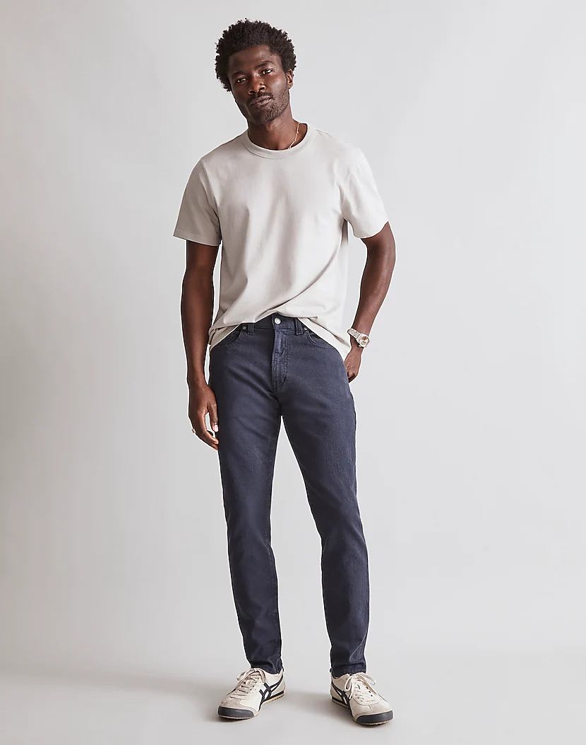 Garment-Dyed Athletic Slim Jeans