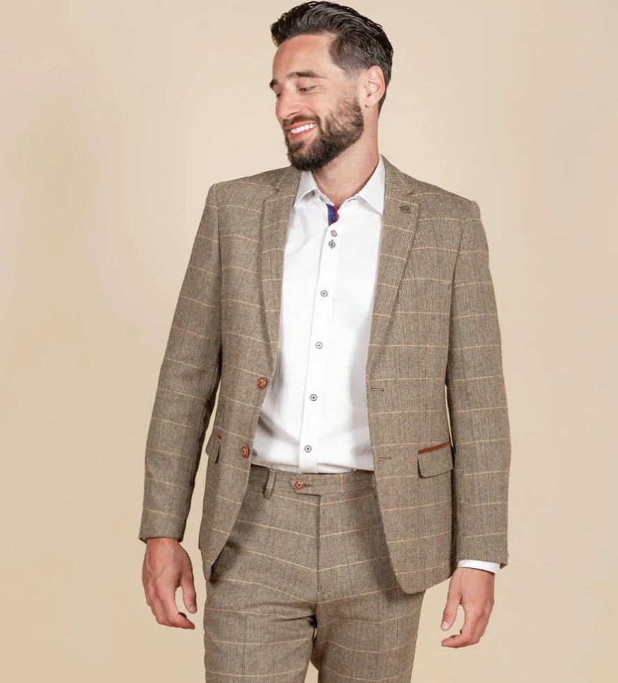 TED-TAN TWEED CHECK TWO PIECE SET