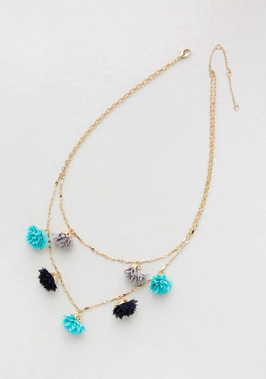 Frazzle of Flowers Layered Necklace