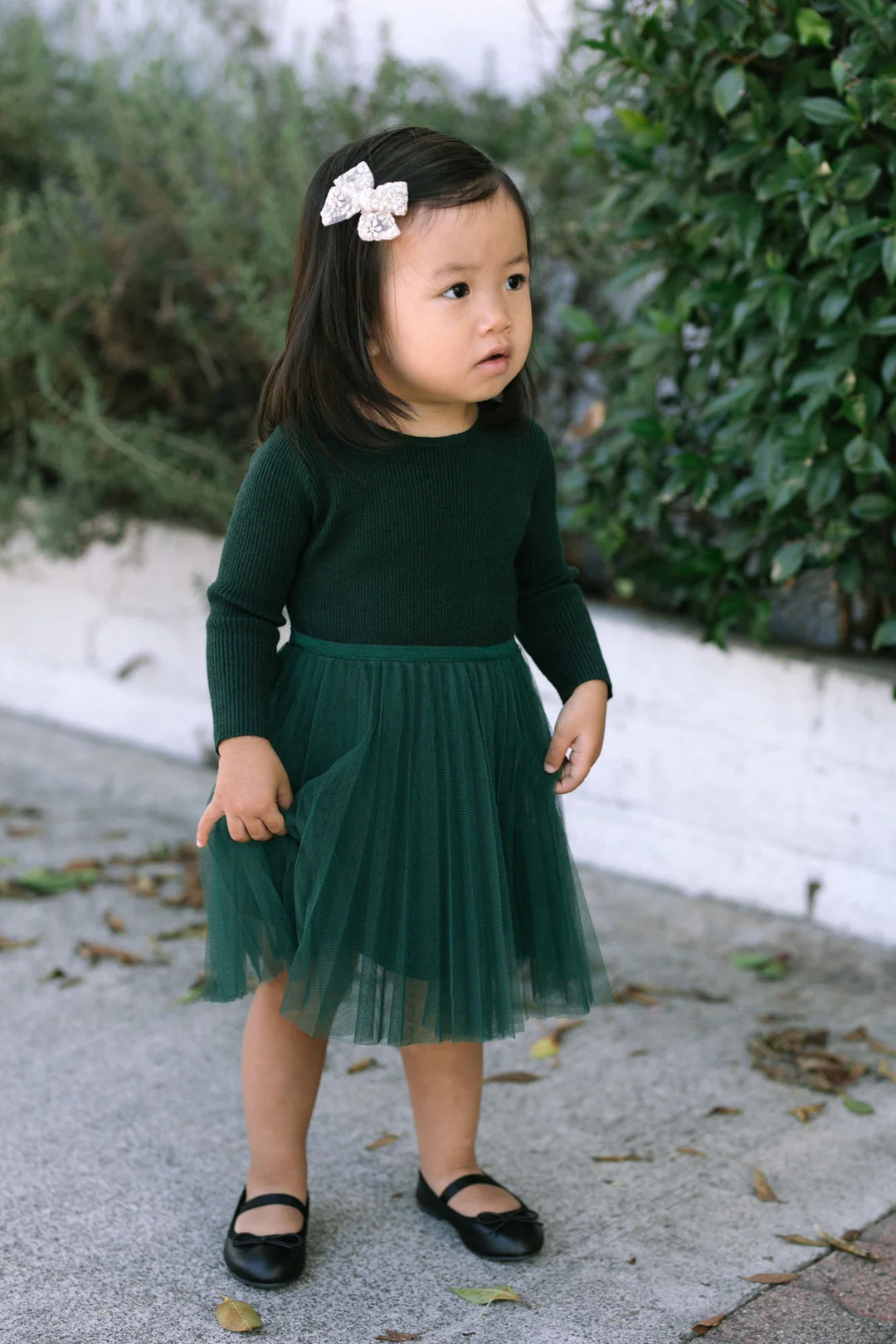 KIDS RIBBED TULLE DRESS
