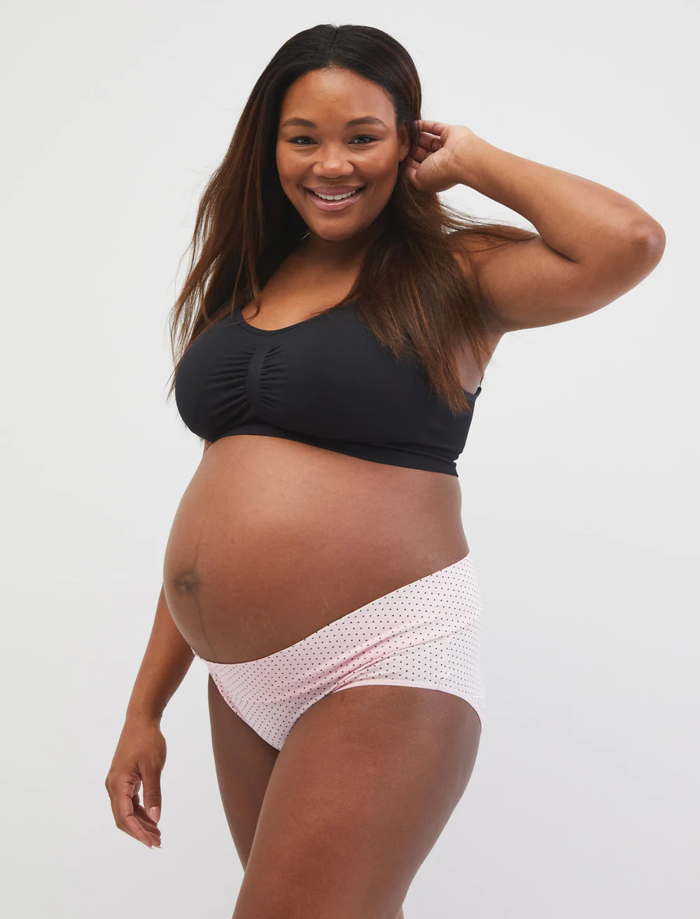 PLUS SIZE MATERNITY FOLD OVER PANTIES