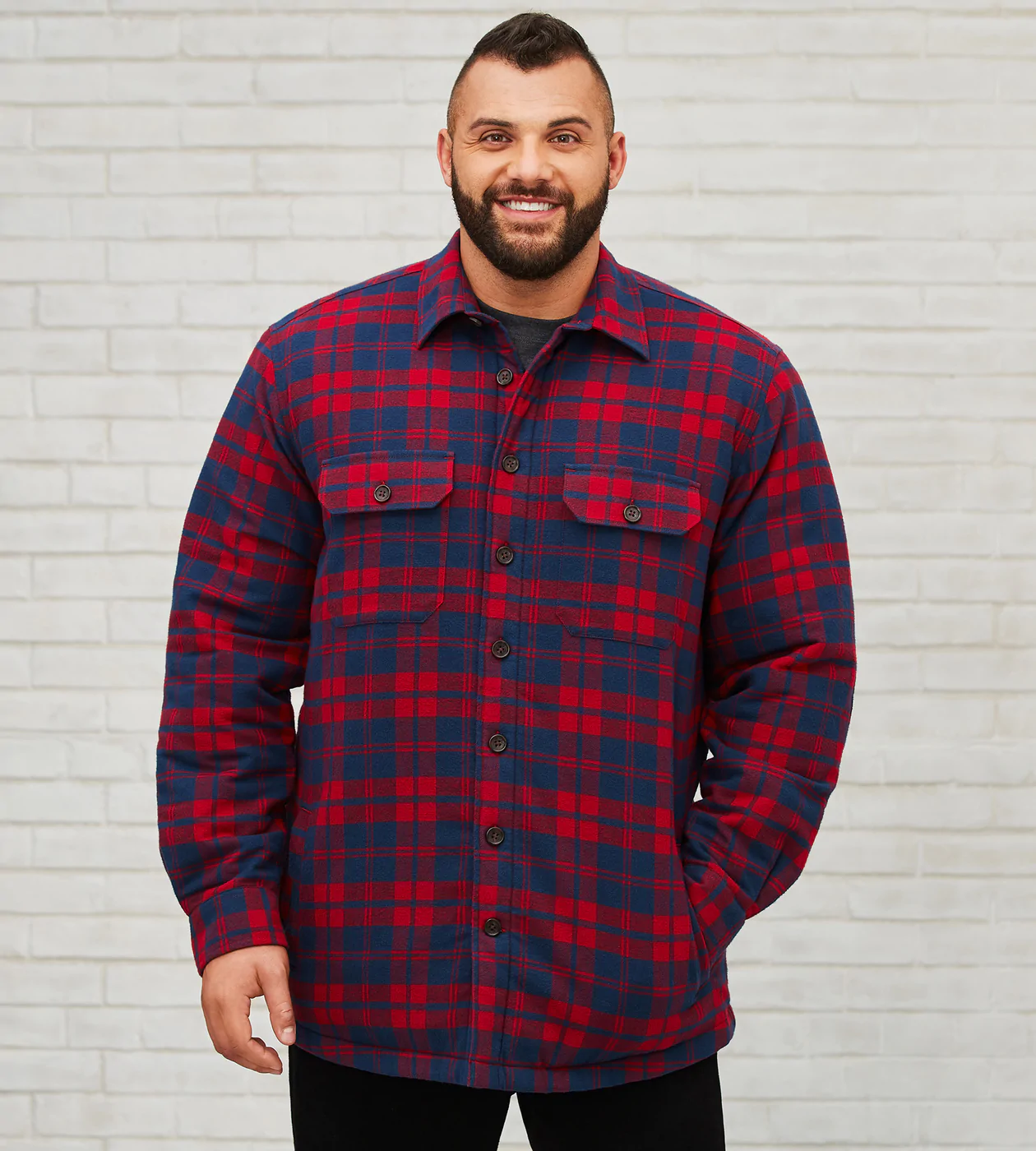 Britches Fleece-Lined Flannel Shacket