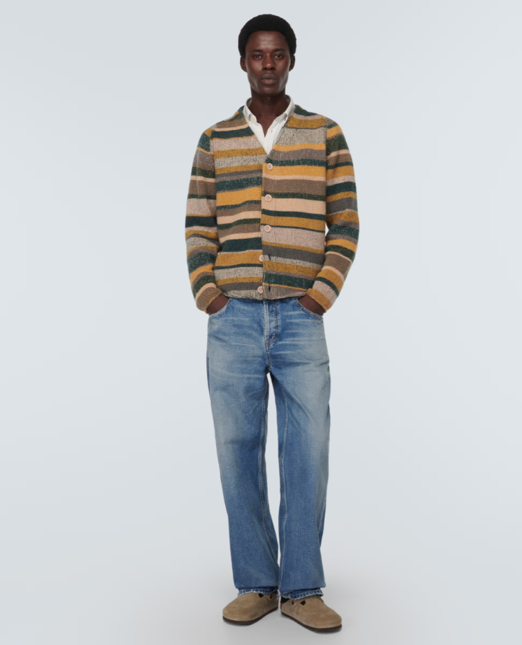 The Elder Statesman Super Soft striped cashmere cardigan