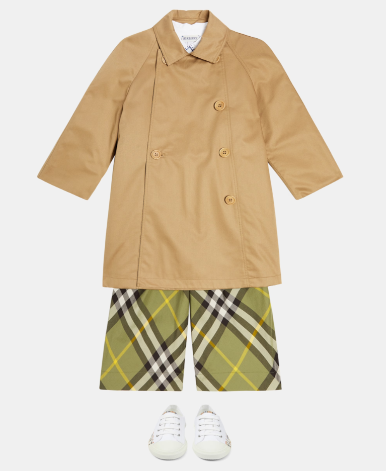 BURBERRY KIDS Cotton gabardine trench coat